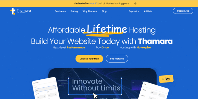 Thamara Lifetime Web Hosting Plans