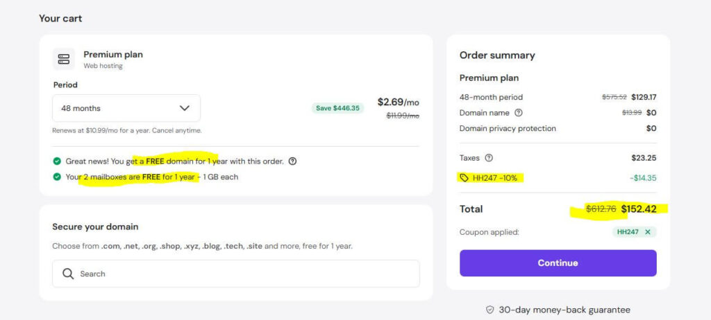 hostinger coupon code hh247